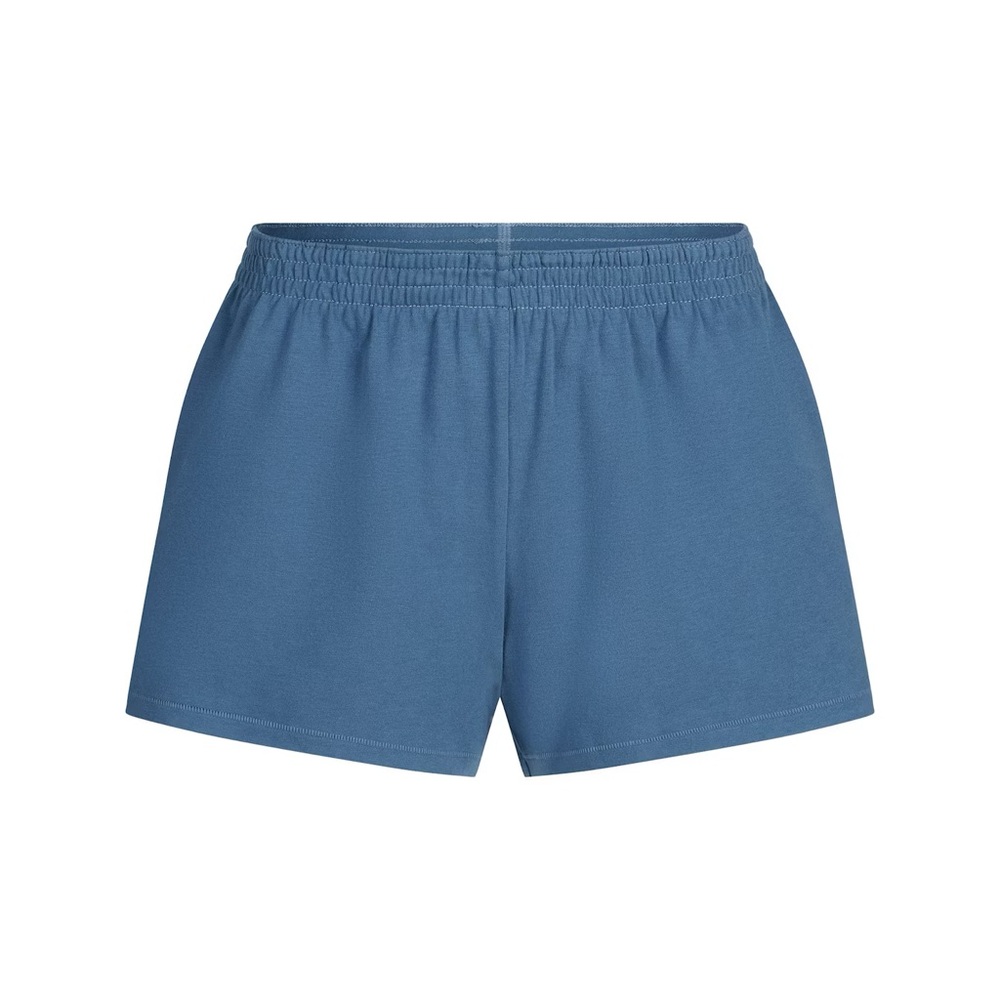 SKIMS Harbor Blue Cotton Jersey Loose Shorts